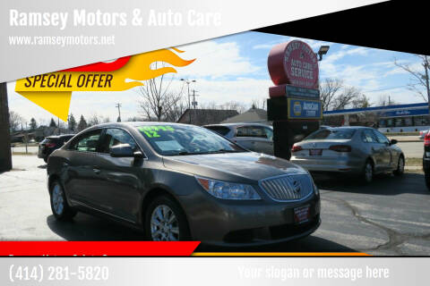 2012 Buick LaCrosse for sale at Ramsey Motors & Auto Care in Milwaukee WI