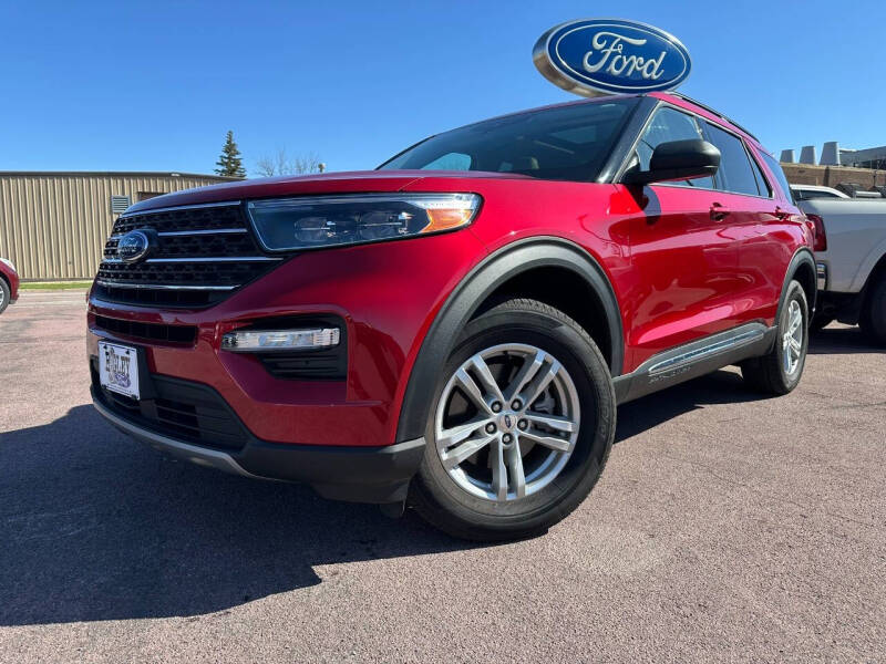 Used 2022 Ford Explorer XLT with VIN 1FMSK8DH2NGB14108 for sale in Windom, Minnesota