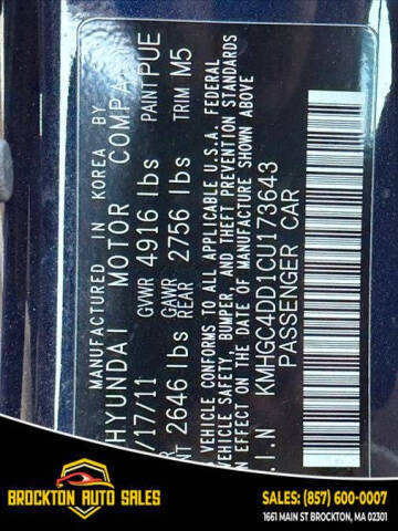 2012 Hyundai Genesis 3.8L V6