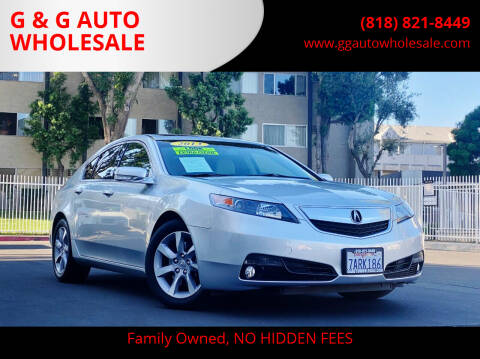 2013 Acura TL for sale at G & G AUTO WHOLESALE in North Hollywood CA