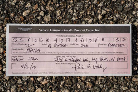 2008 Aston Martin V8 Vantage Roadster