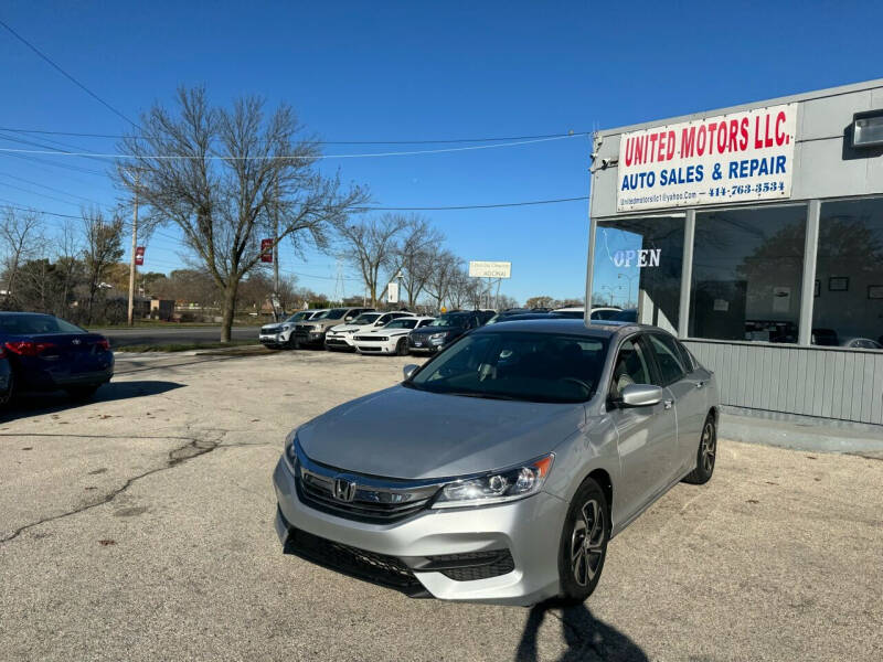 2016 Honda Accord for sale at United Motors LLC in Saint Francis WI