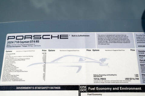 2024 Porsche 718 Cayman GT4 RS