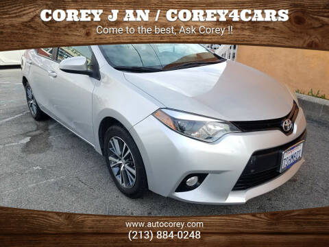 2016 Toyota Corolla for sale at WWW.COREY4CARS.COM / COREY J AN in Los Angeles CA