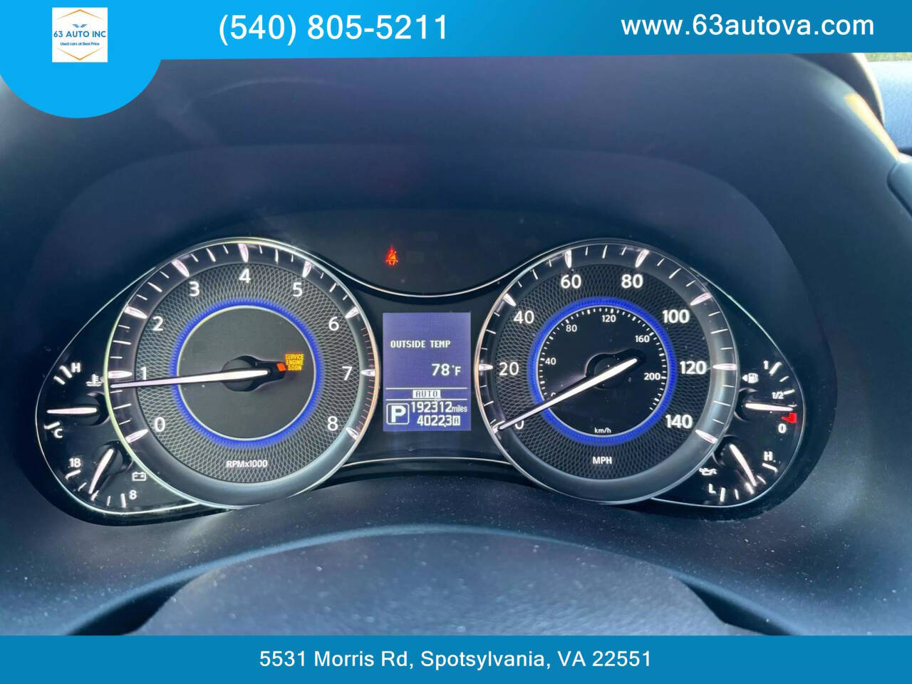 2013 INFINITI QX56 for sale at 63 Auto Inc in Spotsylvania, VA