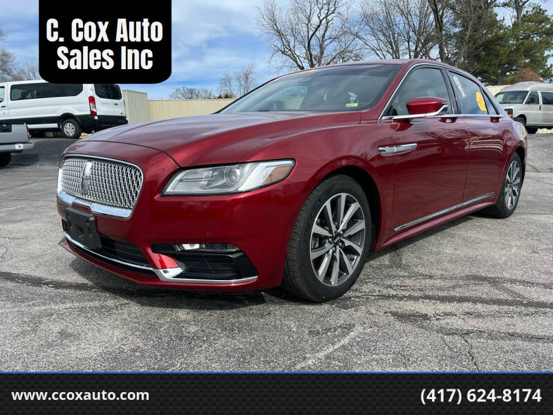 2019 Lincoln Continental for sale at C. Cox Auto Sales Inc in Joplin MO