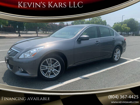 2013 Infiniti G37 Sedan for sale at Kevin's Kars LLC in Richmond VA