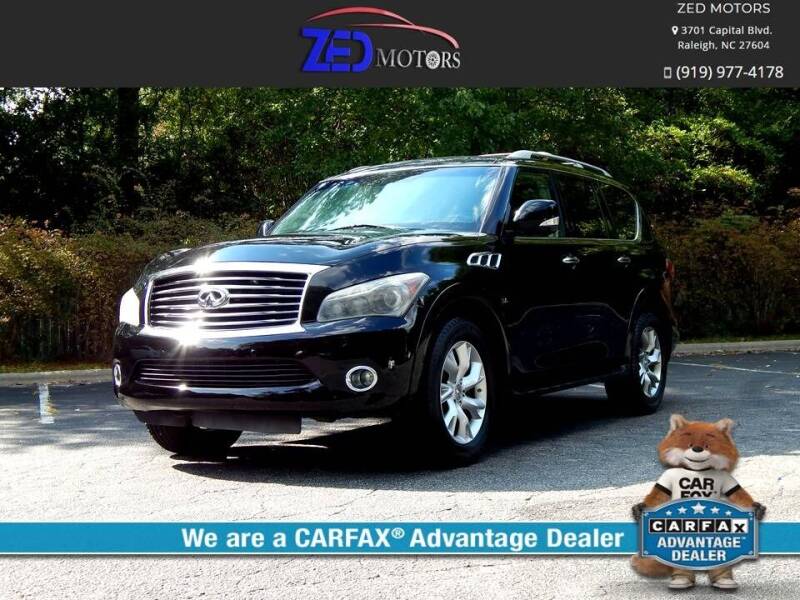 2014 Infiniti QX80 for sale at Zed Motors in Raleigh NC