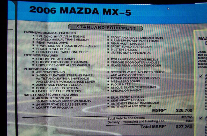 2006 Mazda MX-5 Miata Grand Touring