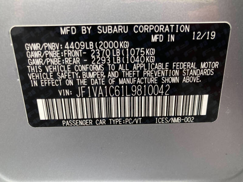 2020 Subaru WRX Premium