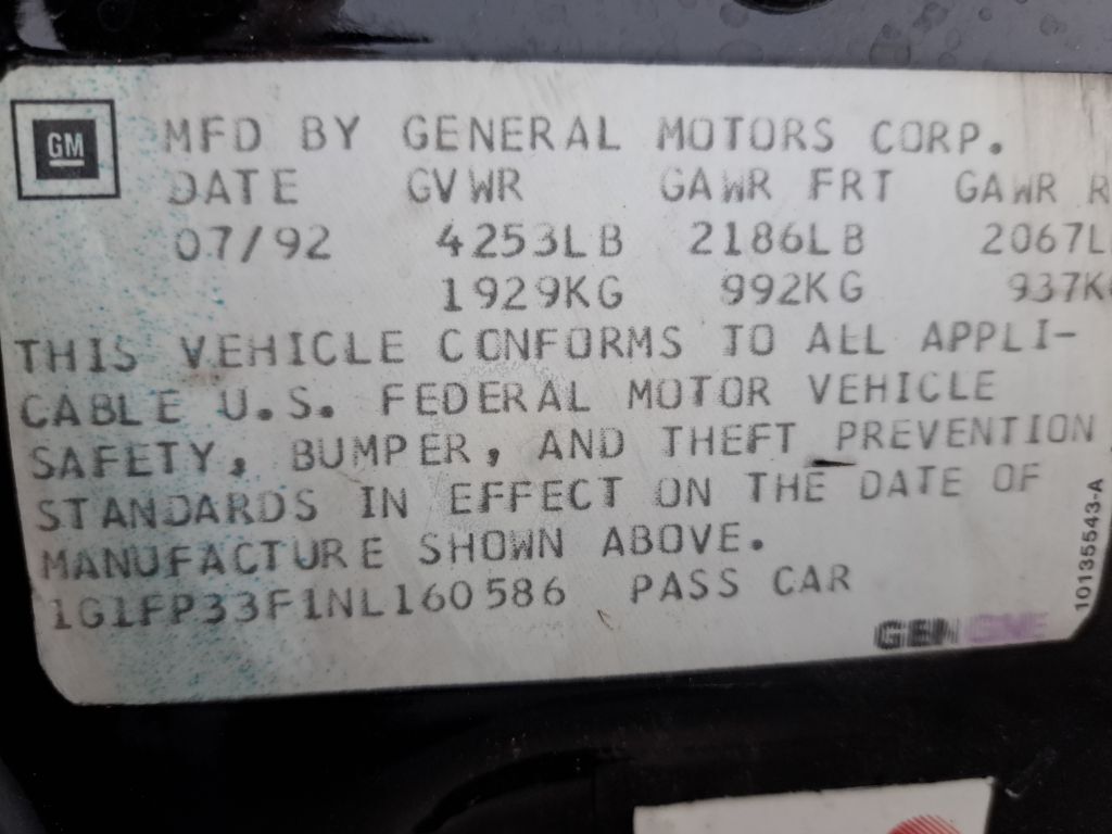 1992 Chevrolet Camaro 20