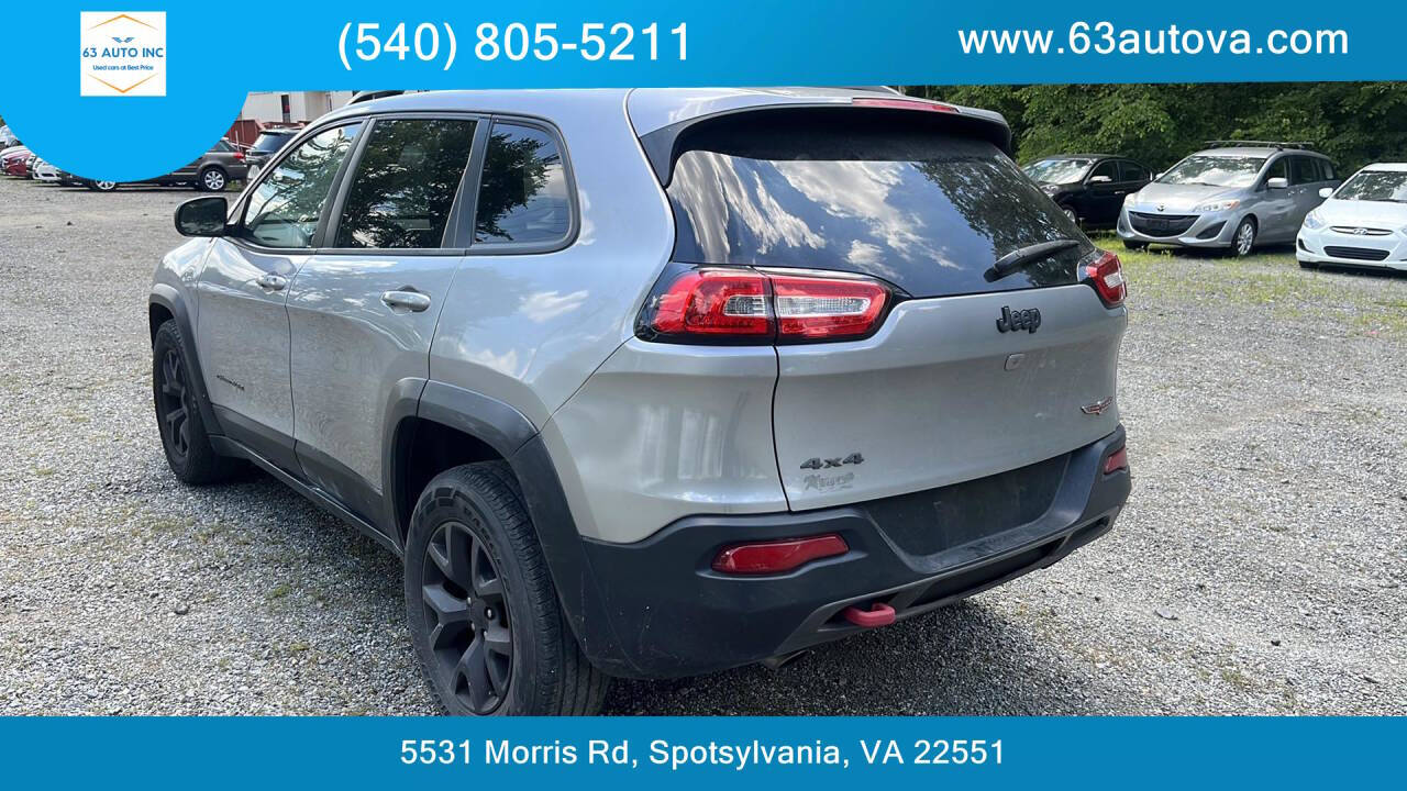 2015 Jeep Cherokee for sale at 63 Auto Inc in Spotsylvania, VA