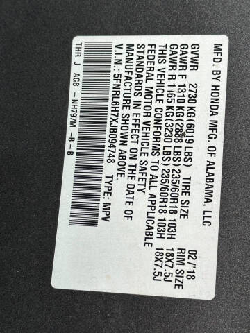 2018 Honda Odyssey EX-L