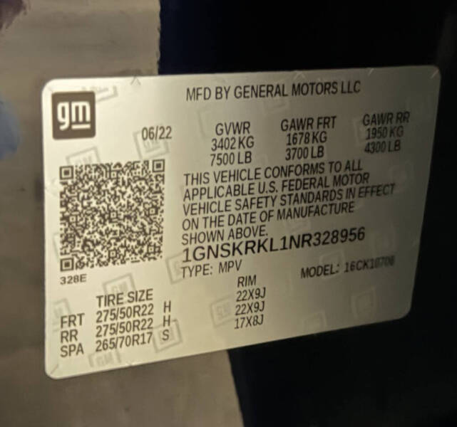 2022 Chevrolet Tahoe RST