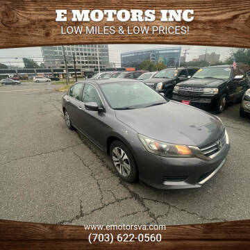 2013 Honda Accord for sale at E Motors INC in Vienna VA