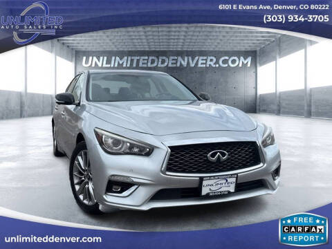 2018 Infiniti Q50 for sale at Unlimited Auto Sales in Denver CO