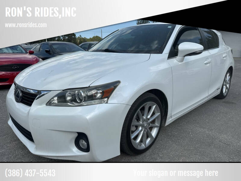 2012 Lexus CT 200h for sale at RON'S RIDES,INC in Bunnell FL