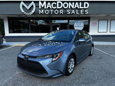 2020 Toyota Corolla for sale at MacDonald Motor Sales in High Point NC