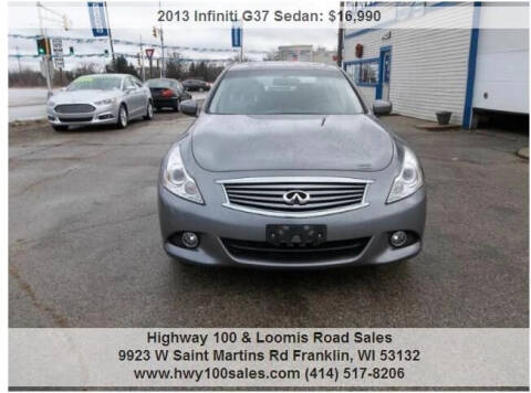 2013 Infiniti G37 Sedan for sale at Highway 100 & Loomis Road Sales in Franklin WI