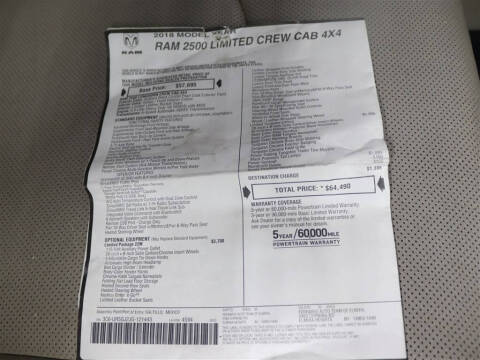 2018 RAM 2500