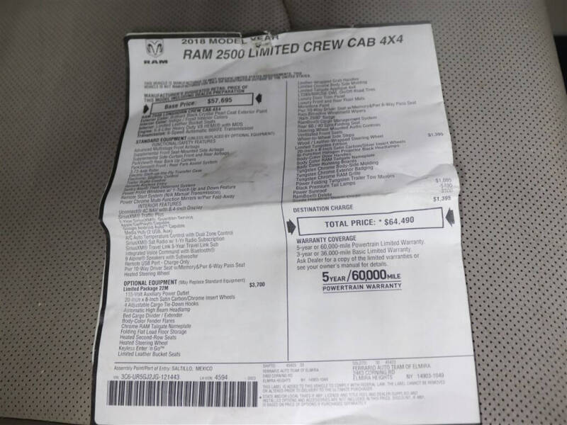 2018 RAM 2500