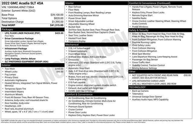 2022 GMC Acadia SLT