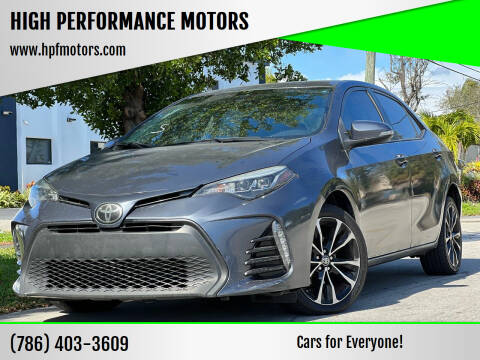 2017 Toyota Corolla for sale at HIGH PERFORMANCE MOTORS in Hollywood FL