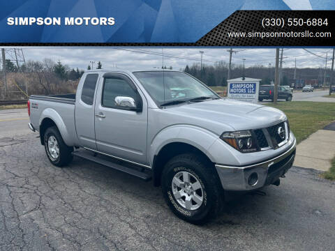 2005 Nissan Frontier for sale at SIMPSON MOTORS in Youngstown OH