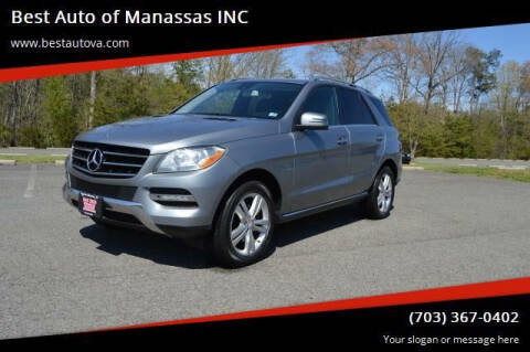 2012 Mercedes-Benz M-Class for sale at Best Auto of Manassas INC in Manassas VA