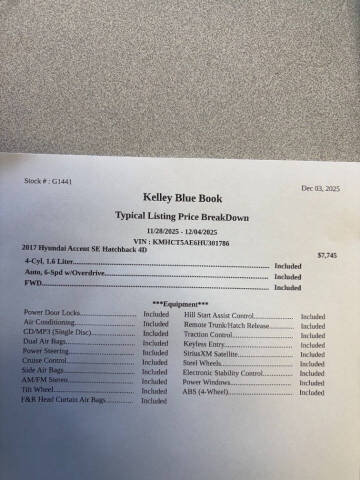 2017 Hyundai Accent SE