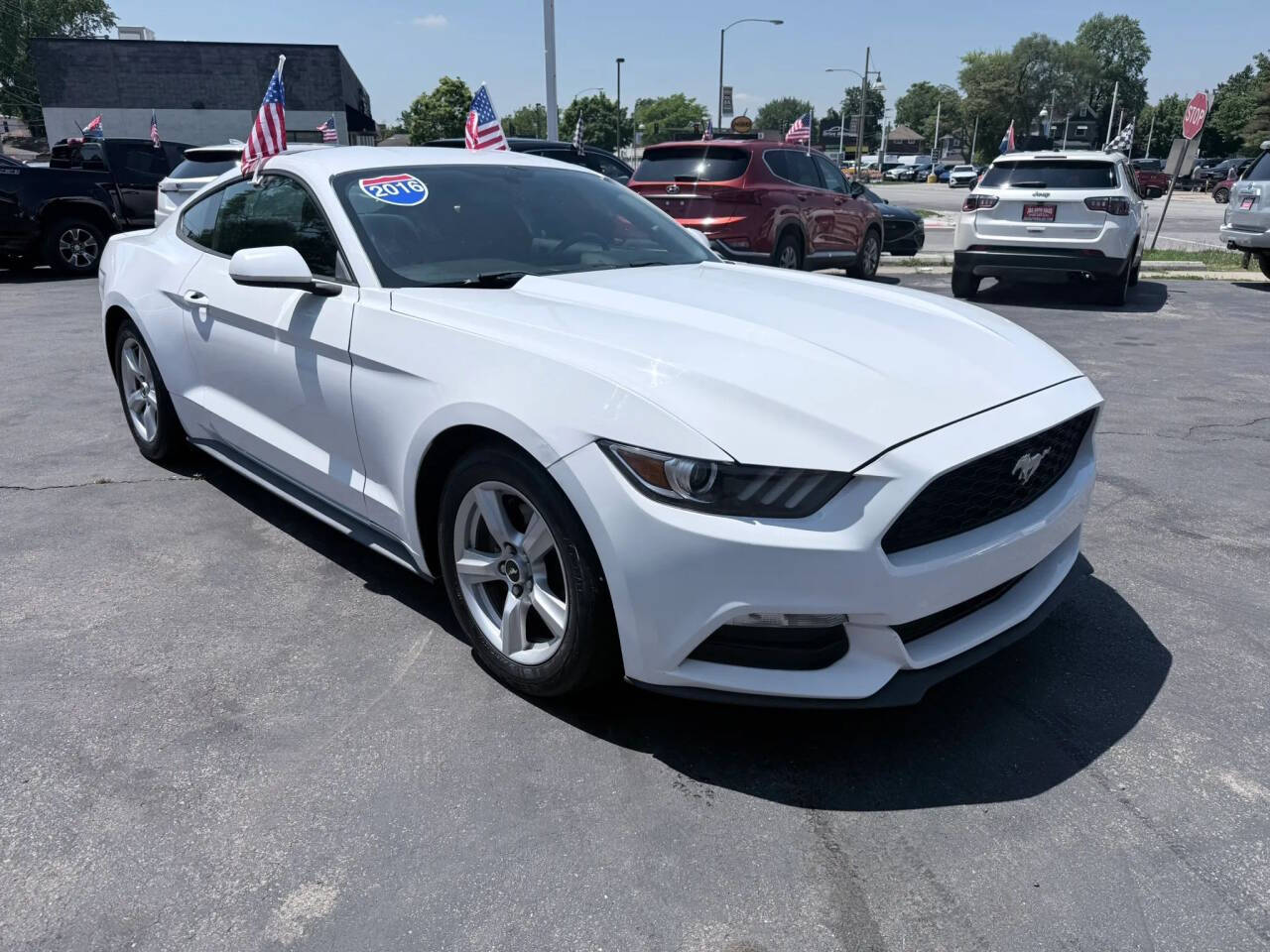White 2016 Ford Mustang V6 V6 2dr Fastback 1