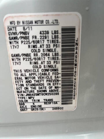 2012 Nissan Rogue SV