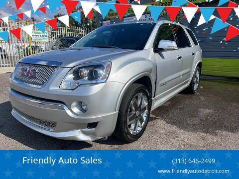 2012 GMC Acadia for sale at Friendly Auto Sales in Detroit MI