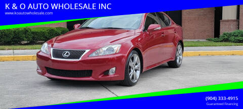2010 Lexus IS 250 for sale at K & O AUTO WHOLESALE INC in Jacksonville FL