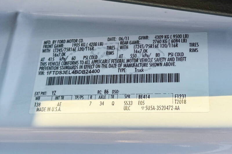 2011 Ford E-Series E-350 SD