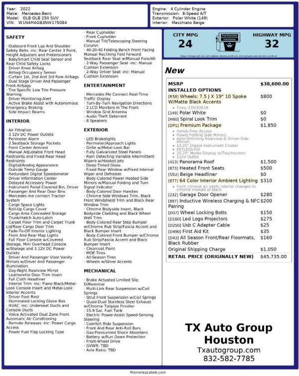 2022 Mercedes-Benz GLB GLB 250