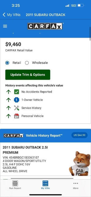 2011 Subaru Outback for sale at MRT Auto Sales LLC in Everett, WA