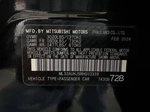 2024 Mitsubishi Mirage ES