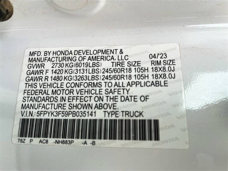2023 Honda Ridgeline RTL