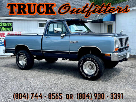 1988 Dodge RAM 100 for sale at BRIAN ALLEN'S TRUCK OUTFITTERS in Midlothian VA