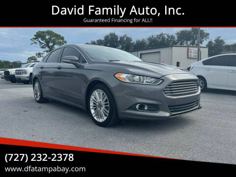 2013 Ford Fusion for sale at David Family Auto, Inc. in New Port Richey FL