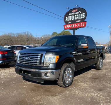 2010 Ford F-150 for sale at McAllister's Auto Sales LLC in Van Buren AR