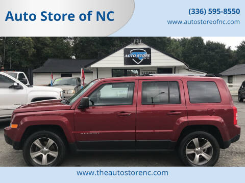 2017 Jeep Patriot for sale at Auto Store of NC in Walkertown NC