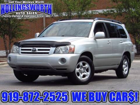 2007 Toyota Highlander for sale at Hollingsworth Auto Sales in Raleigh NC