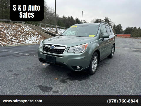 2015 Subaru Forester for sale at S & D Auto Sales in Maynard MA