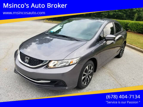 2014 Honda Civic for sale at Msinco's Auto Broker in Snellville GA
