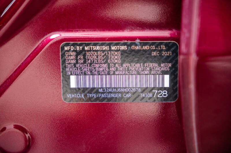 2022 Mitsubishi Mirage ES