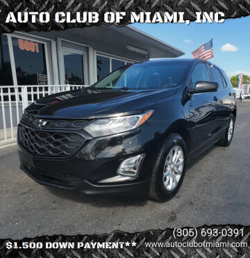 2018 Chevrolet Equinox for sale at AUTO CLUB OF MIAMI, INC in Miami FL