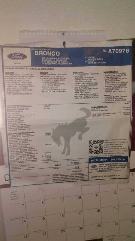 2024 Ford Bronco Badlands