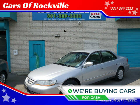 2001 Honda Accord for sale at Cars Of Rockville in Rockville MD